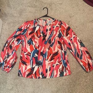 Long sleeve paint blouse